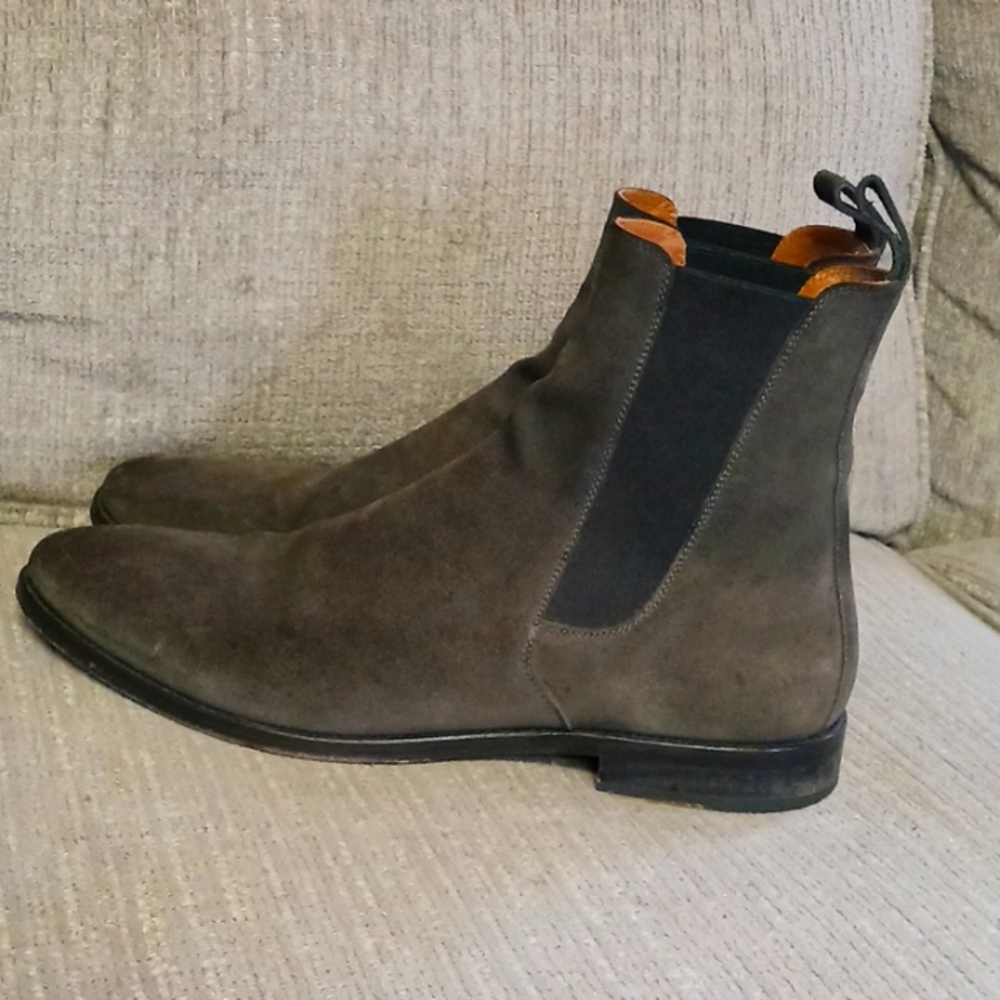 ORO LOS ANGELES brown Alpaca Suede Plain Chelsea Boots Chelsea Boots 11
